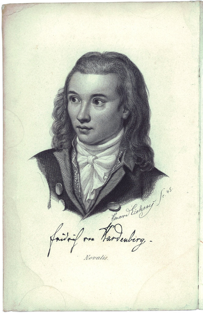 Detail of Portrait of the poet Novalis, 1845 by Friedrich Eduard Eichens