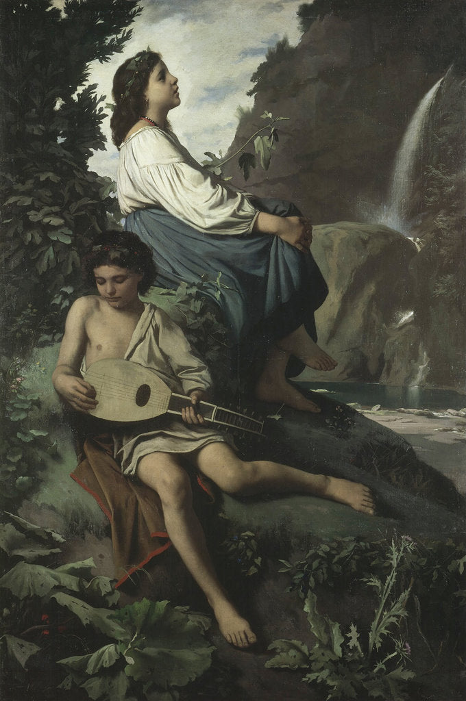 Detail of Ricordo di Tivoli, 1866-1867 by Anselm Feuerbach