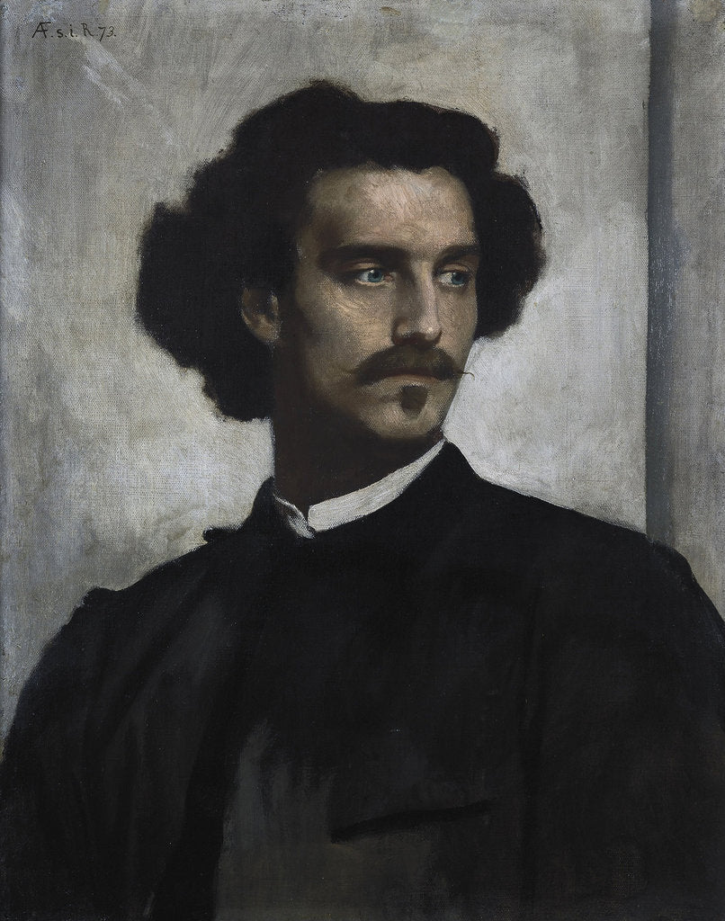 Detail of Self-Portrait, 1873 by Anselm Feuerbach