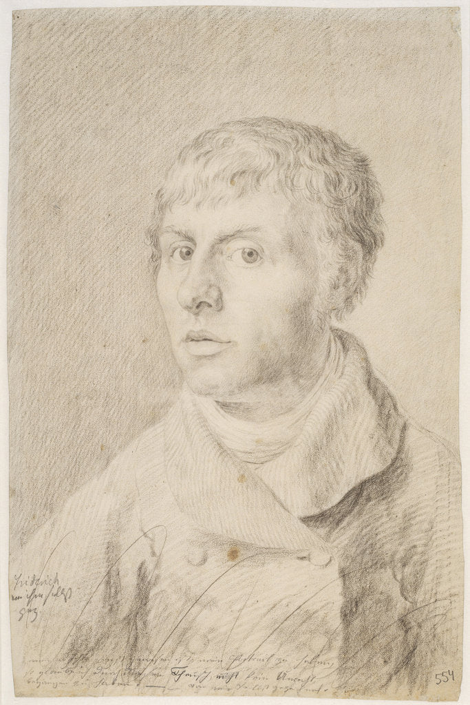 Detail of Self-Portrait, 1800 by Caspar David Friedrich