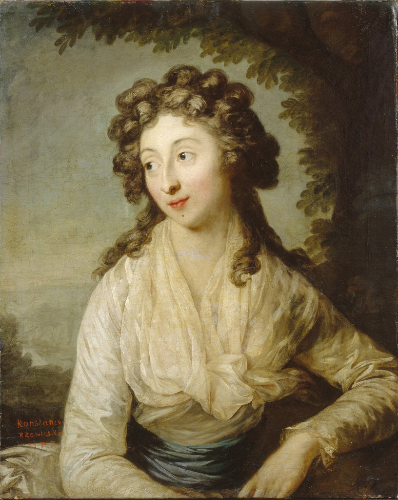Detail of Portrait of Konstancja Lubomirska (Rzewuska), 1789 by Anton Graff