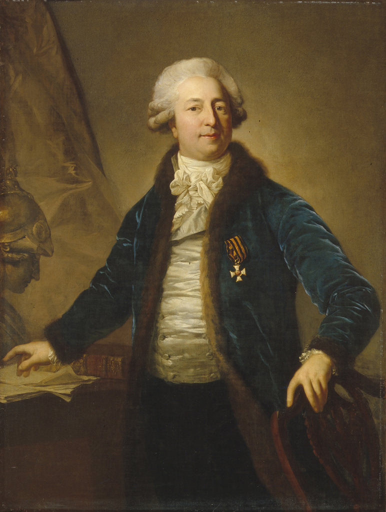 Detail of Portrait of Adrian Ivanovich Divov, 1790s by Anton Graff