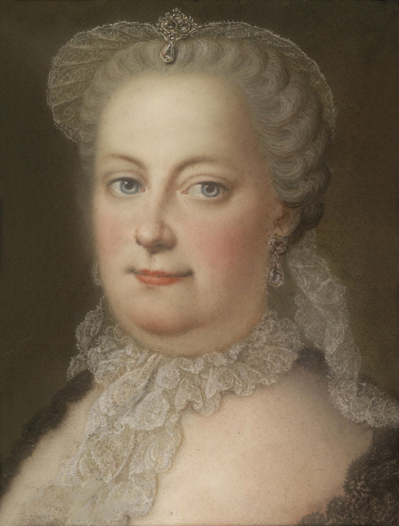 Detail of Portrait of Empress Maria Theresia of Austria, 1762 by Michael Christoph Hagelgans