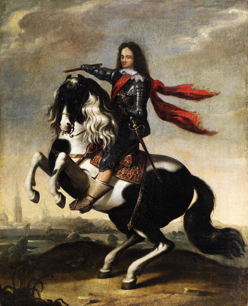 Detail of Equestrian Portrait of Valdemar Christian of Schleswig-Holstein by Wolfgang Heimbach