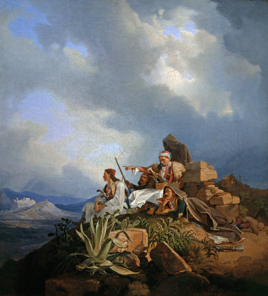 Armatoles near Athens, 1829 by Peter von Hess
