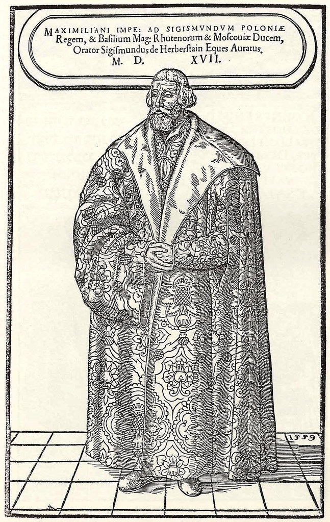 Detail of Portrait of Baron Sigmund von Herberstein, Ambassador in Poland and Russia, 1559 by Donat Hübschmann