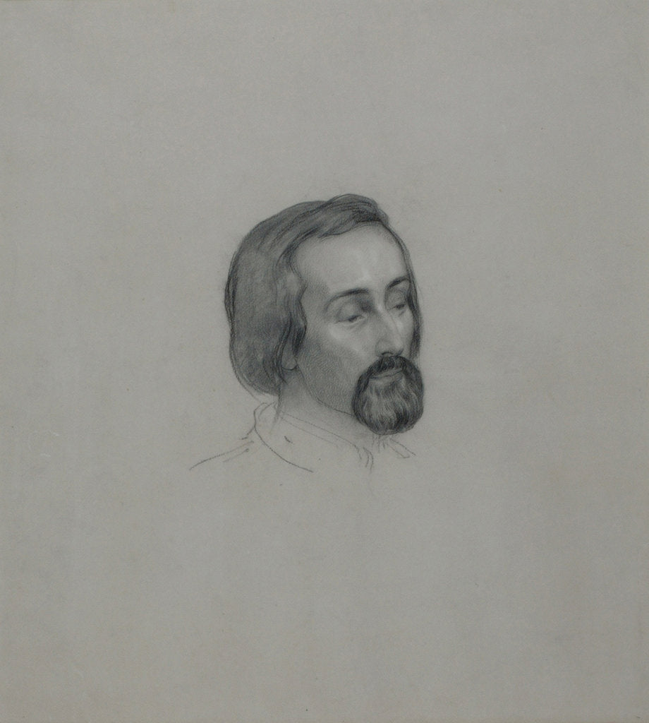 Detail of Portrait of the poet Heinrich Heine, 1851 by Ernst Benedikt Kietz
