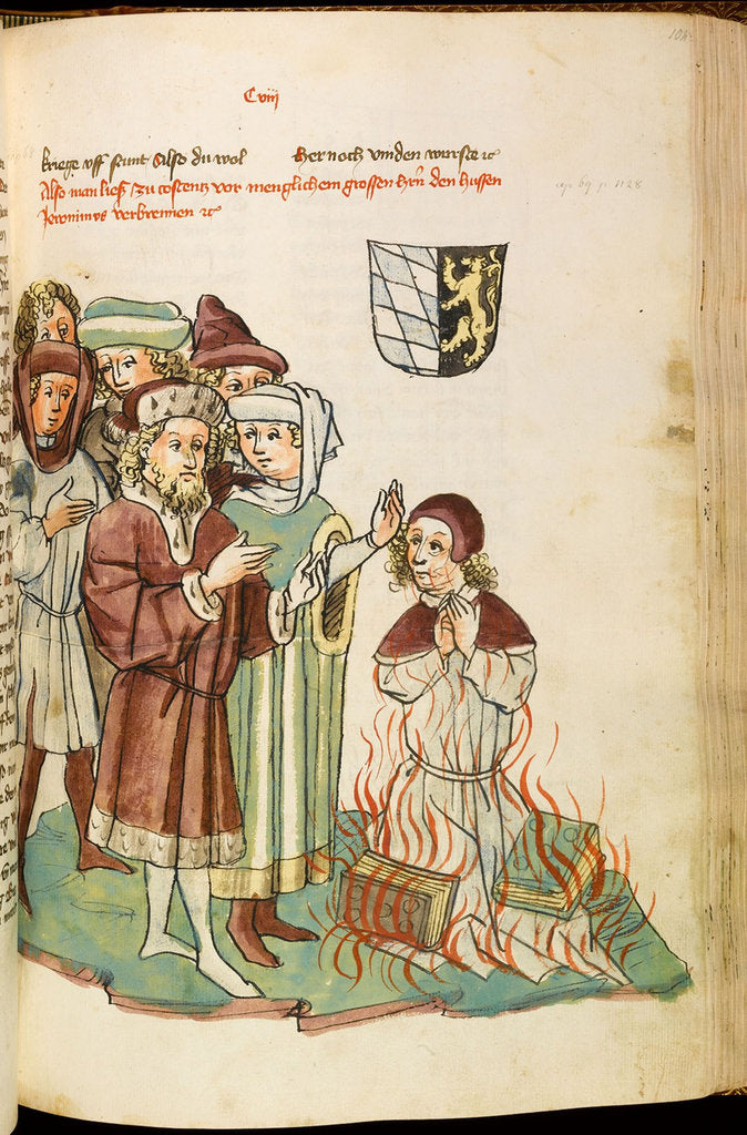 Detail of Burning of Jan Hus at the stake by Diebold Lauber