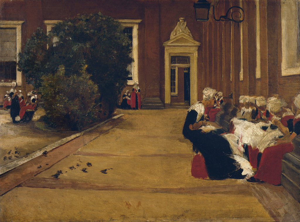 Detail of Orphan Girls in Amsterdam, 1876 by Max Liebermann