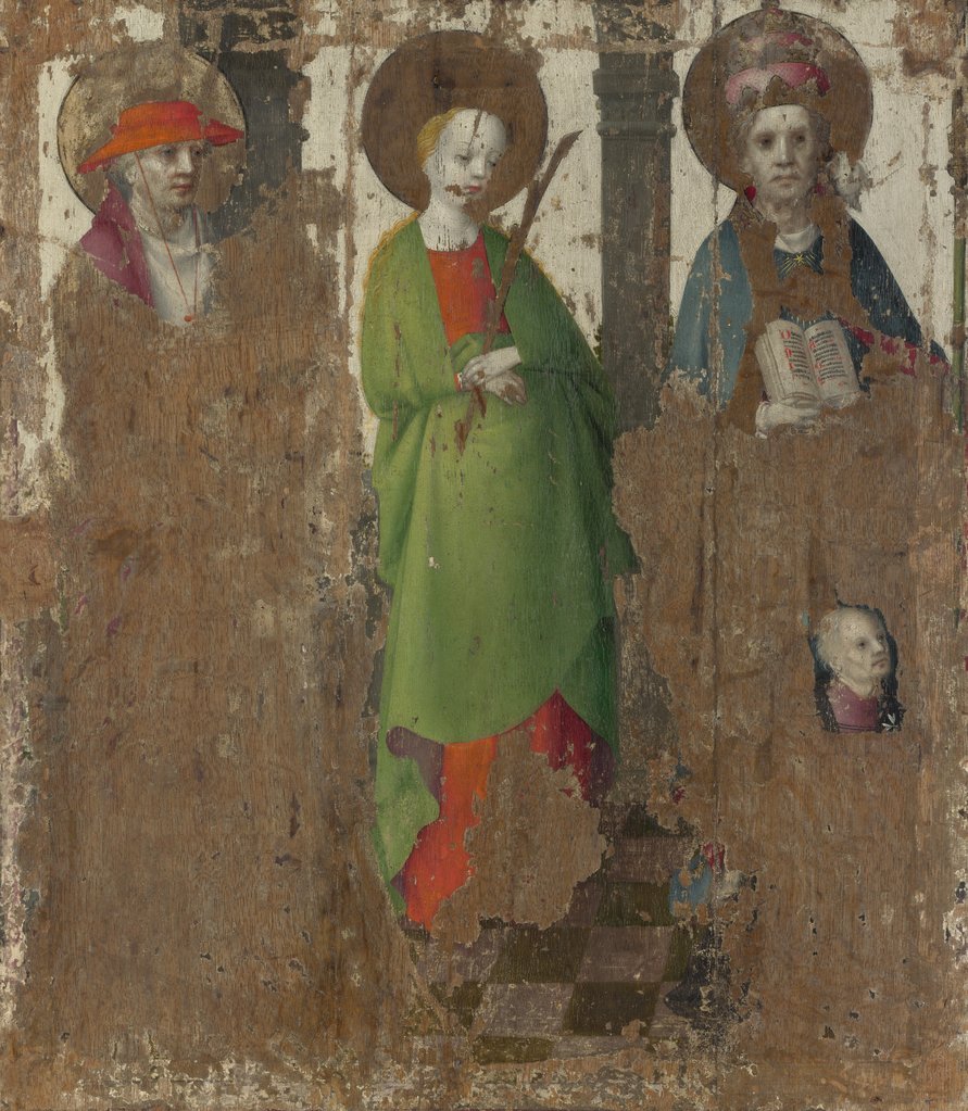 Detail of Three Saints, c. 1450 by Stephan Lochner