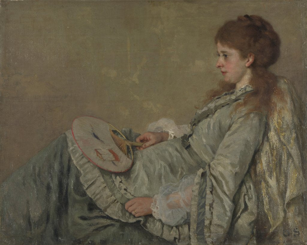 Detail of Portrait of the Artists Wife, 1872-1873 by Franz Otto Scholderer