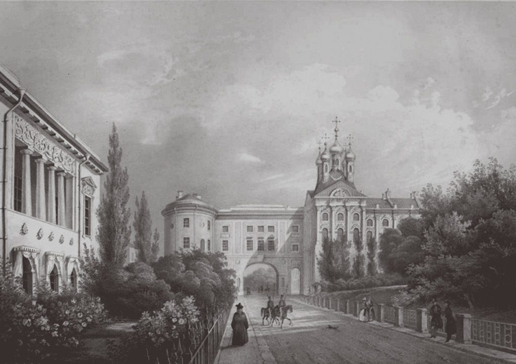 Detail of The Imperial Lyceum in Tsarskoye Selo, 1850s by Carl Schulz