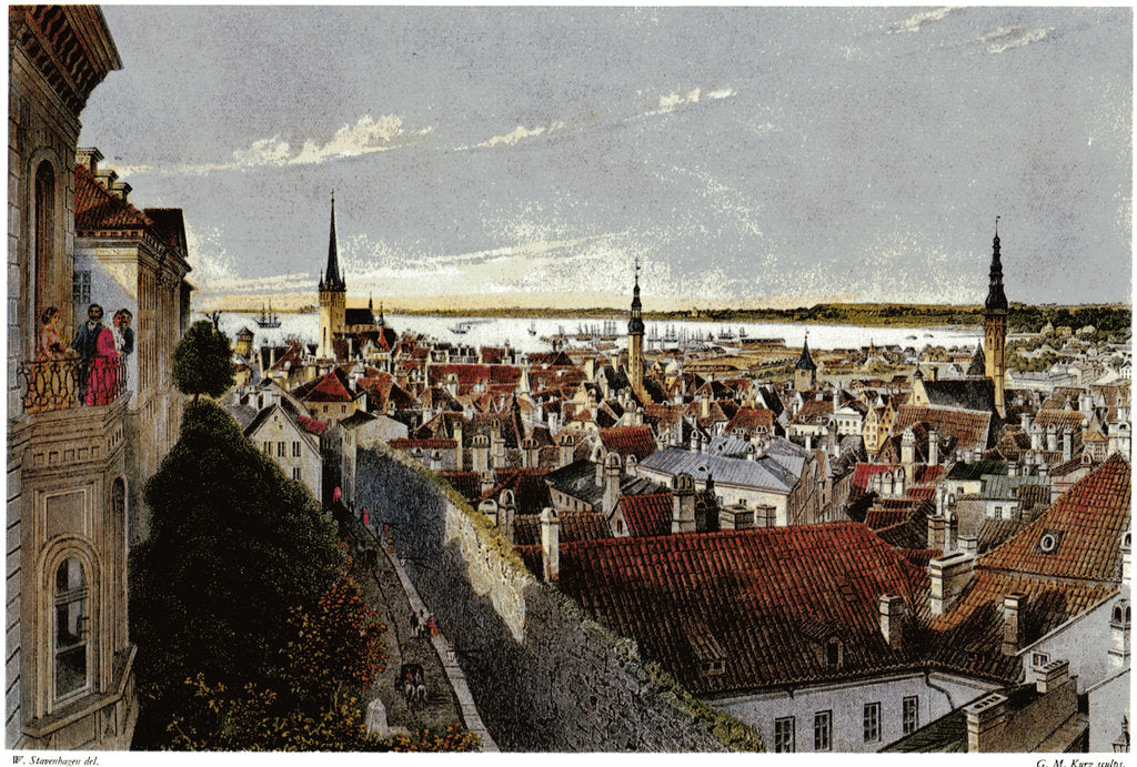 Detail of View of Reval, ca 1855 by Wilhelm Siegfried Stavenhagen