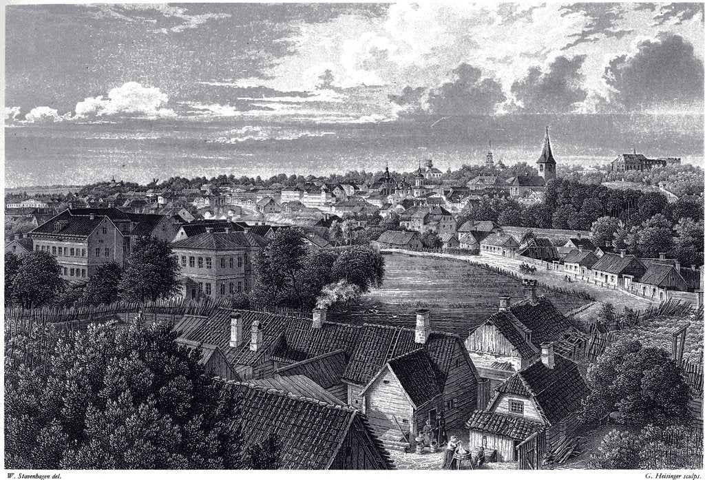 Detail of View of Dorpat, c. 1850 by Wilhelm Siegfried Stavenhagen
