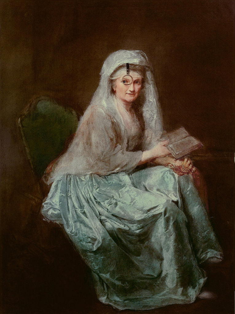 Detail of Self-portrait with monocle, 1777 by Anna Dorothea Therbusch-Lisiewska