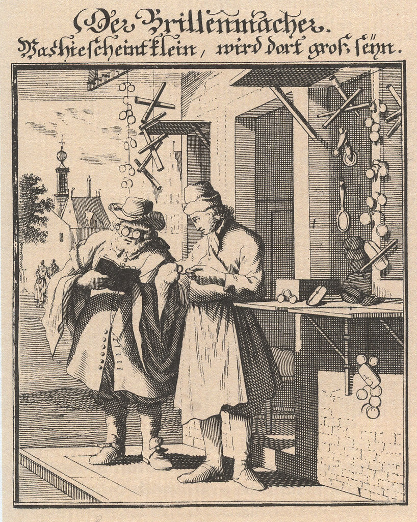 Spectacle Maker (From Abbildung der gemein-nützlichen Haupt-Stände), 1698 by Christoph Weigel the Elder