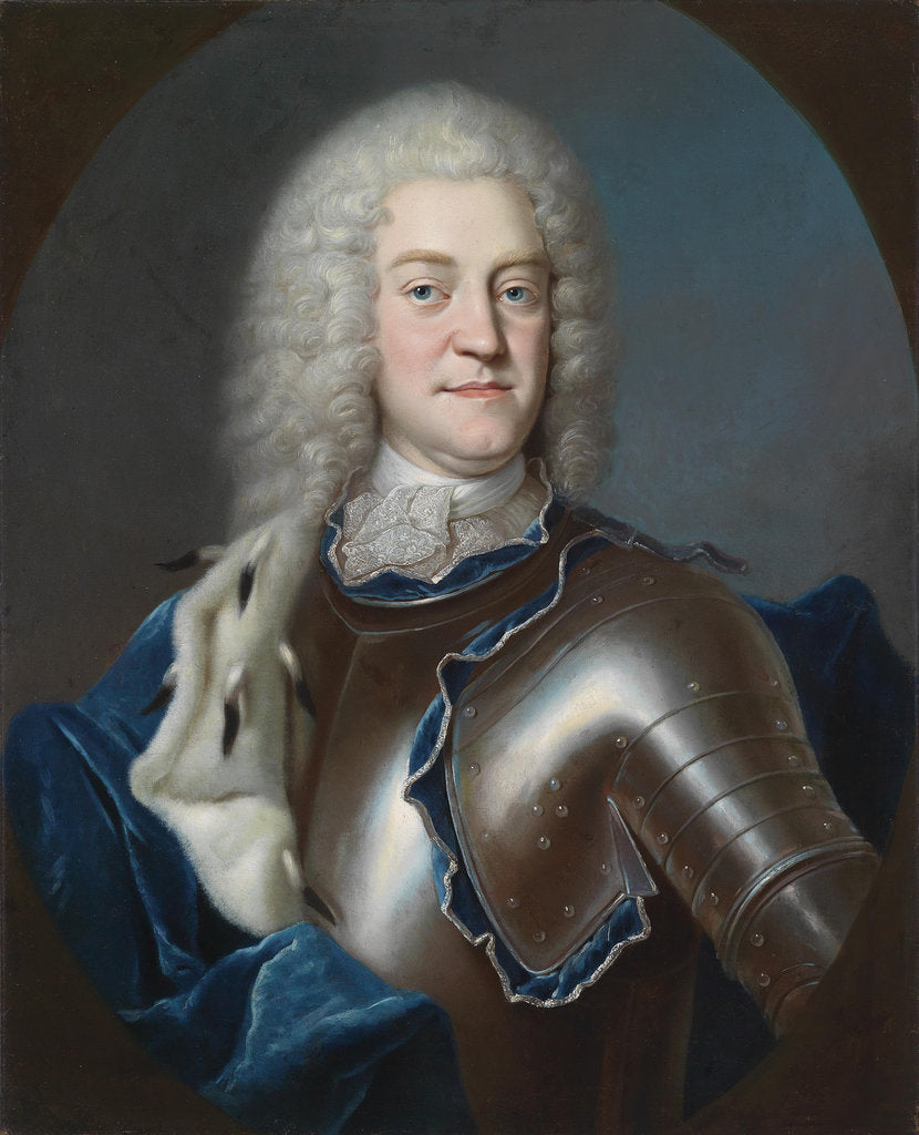 Detail of Portrait of Christian Ludwig II, Duke of Mecklenburg, 1731-1732 by Georg Weissmann
