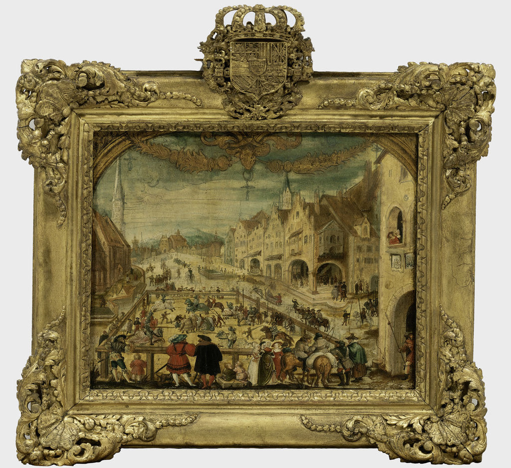 Detail of Labours of the Months. A tournament in Altstadt of Landshut, 1516-1525 by Hans von Wertinger