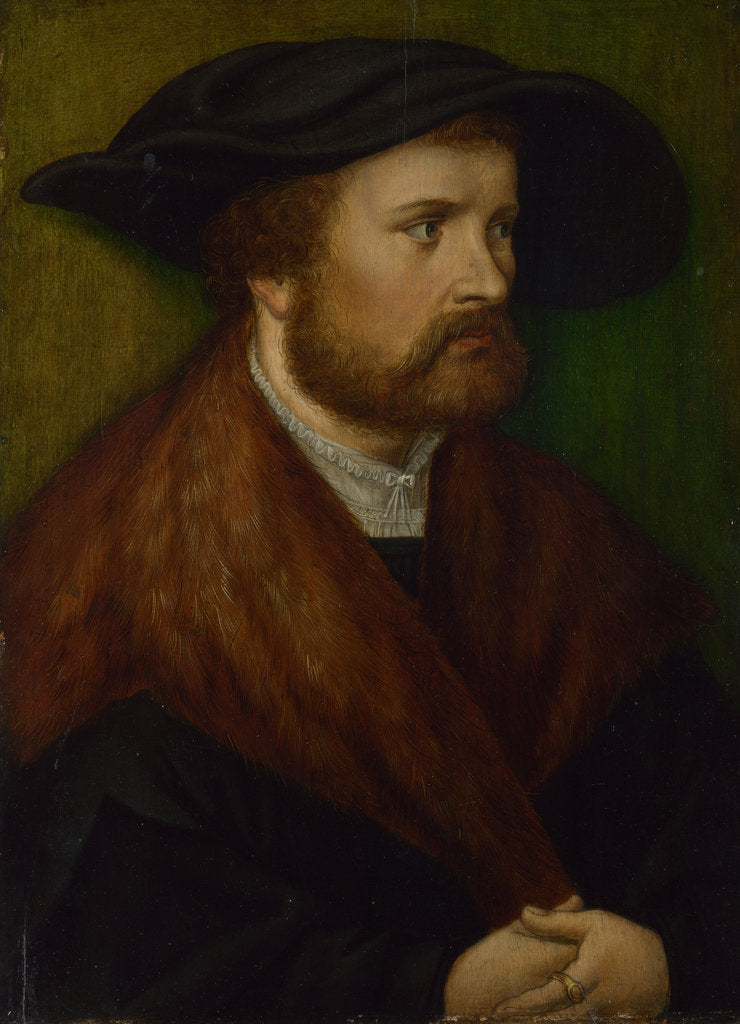 Detail of Portrait of a man, ca 1530 by South German master