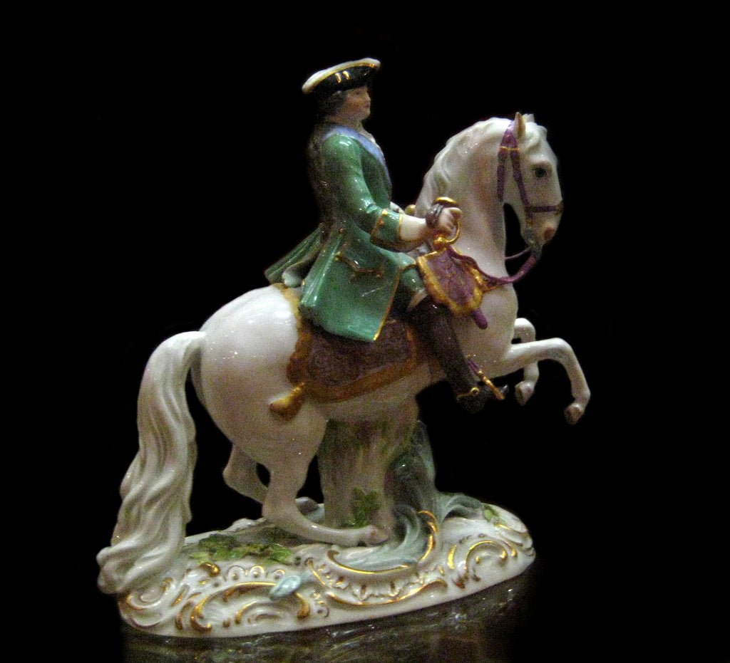 Detail of Equestrian Portrait of Empress Catherine II in the Semenovsky Life-Guards Regiment Uniform, 1770 by Johann Joachim Kaendler