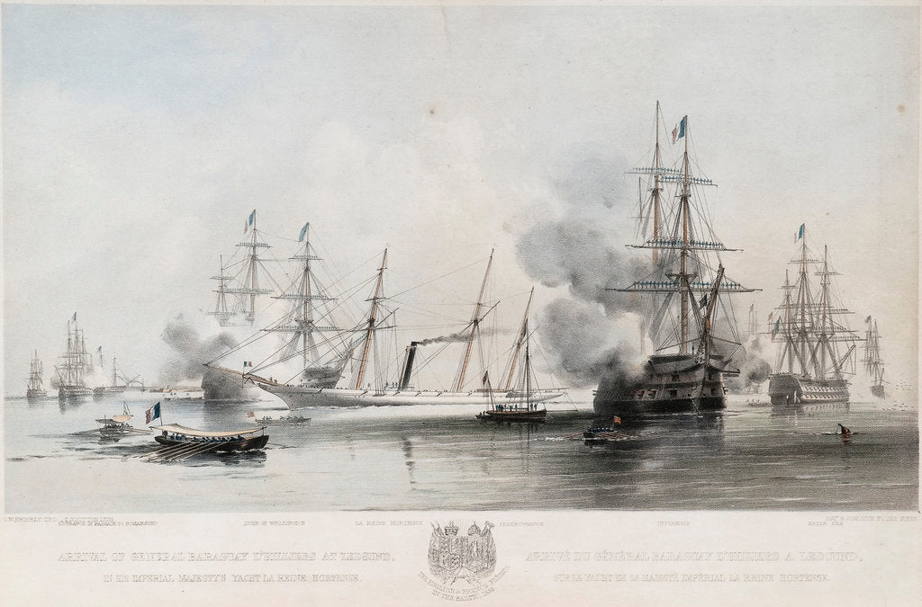 Detail of Arrival of General Baraguay DHilliers at Grengam, 1854 by Oswald Walters Brierly