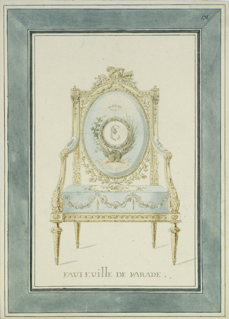 Detail of Throne Design for the Catherine Palace in Tsarskoye Selo, 1780s by Charles Cameron