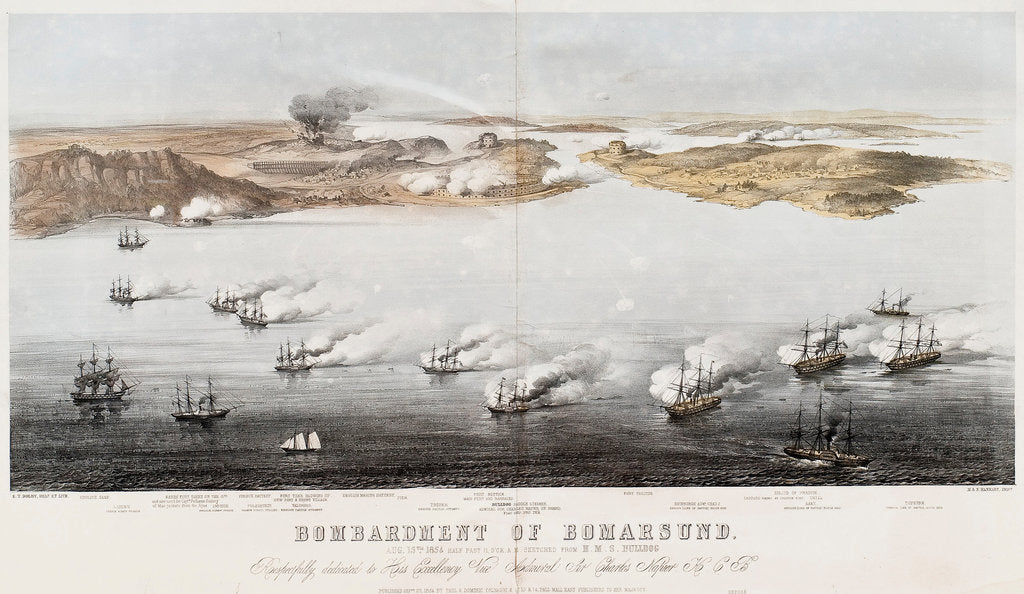 Detail of Bombardment of Bomarsund, 1854 by Edwin Thomas Dolby