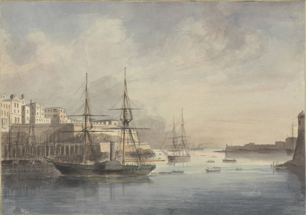 Detail of View at Malta, ca. 1849 by Charles Andrew Dyce