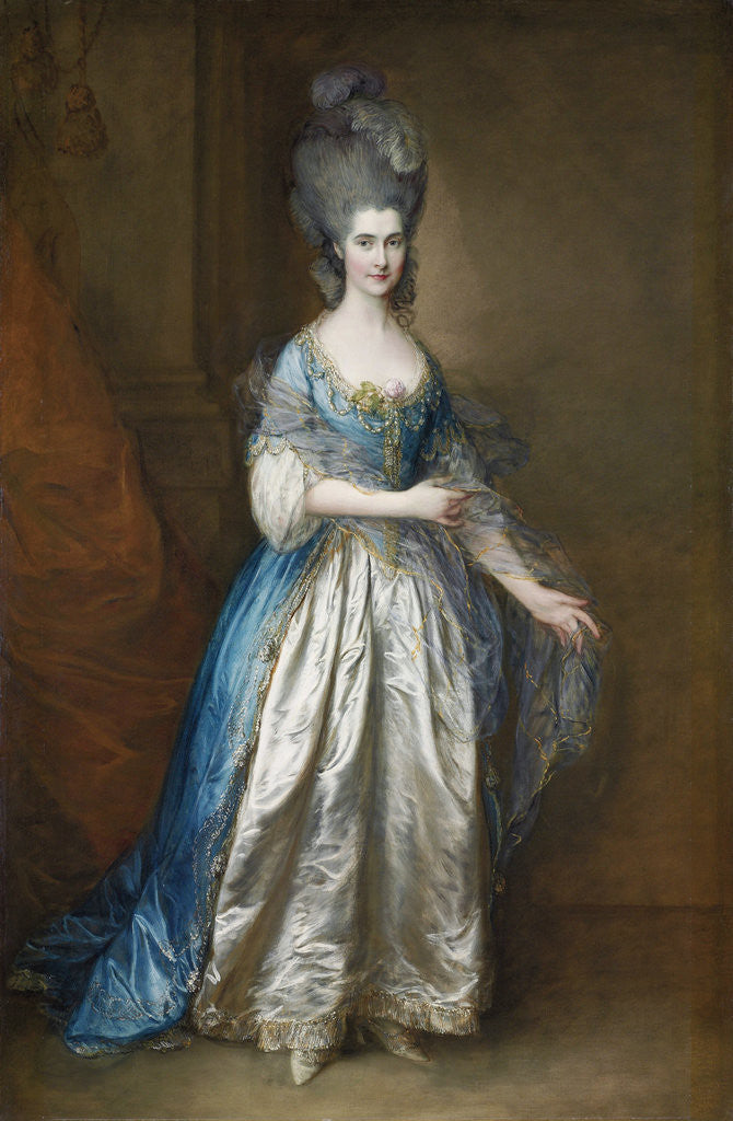 Detail of Portrait of Miss Read, later Mrs William Villebois by Thomas Gainsborough