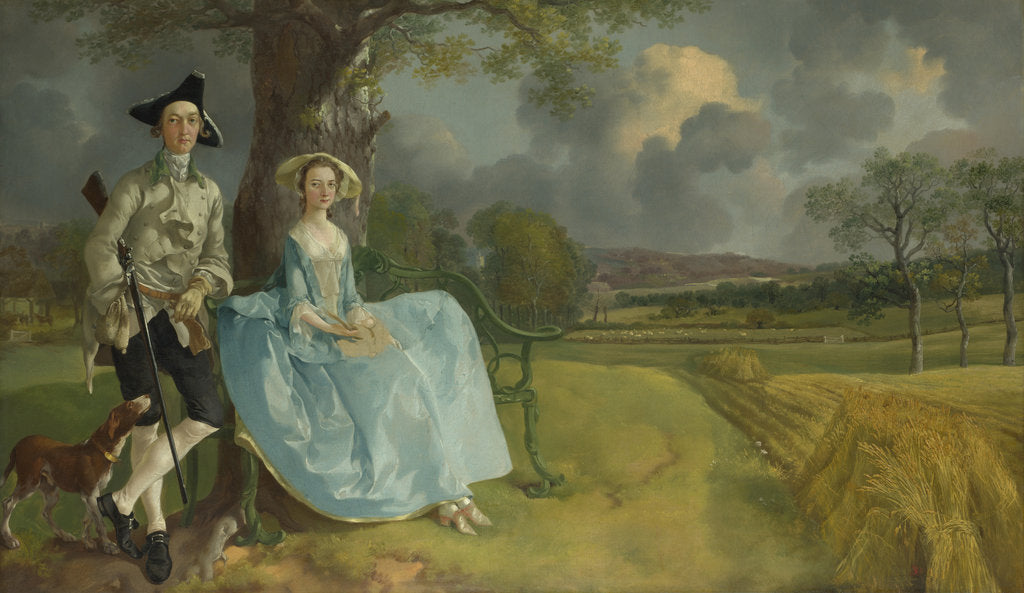 Detail of Mr and Mrs Andrews, 1750 by Thomas Gainsborough