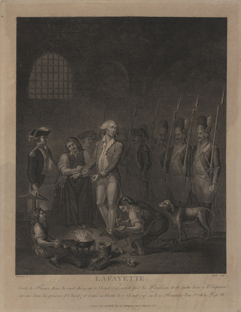 Detail of Lafayette in Prison at Olmütz by George Morland
