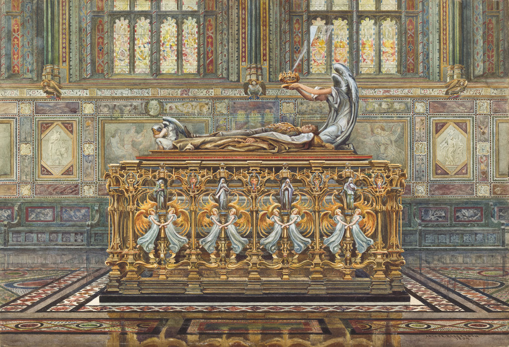 Detail of Drawing for Alfred Gilberts project for the tomb of the Duke of Clarence, 1894 by Arthur Robertson