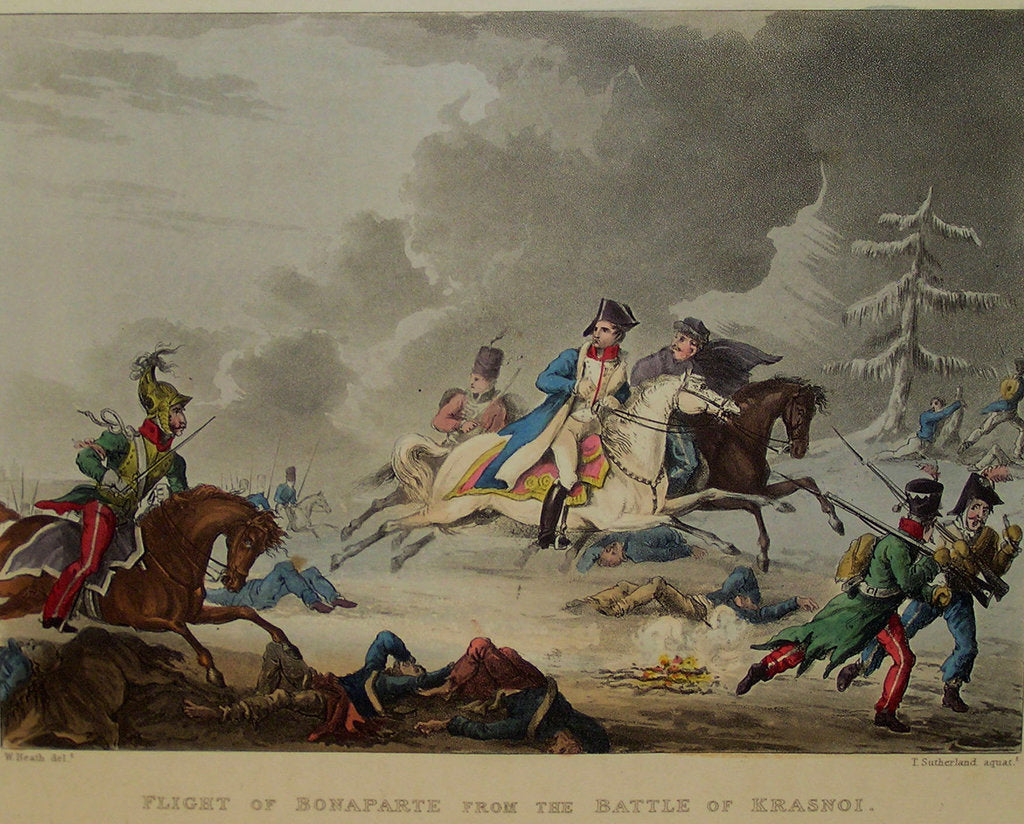 Detail of The Flight of Bonaparte from the Battle of Krasnoi, 1815 by Thomas Sutherland