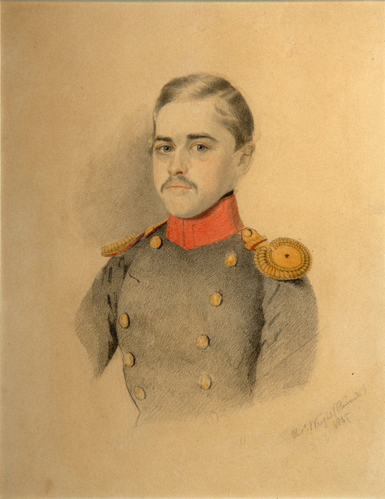 Detail of Portrait of an Officer fom the Rehbinder Family (Nikolai Rehbinder?), 1845 by Thomas Wright