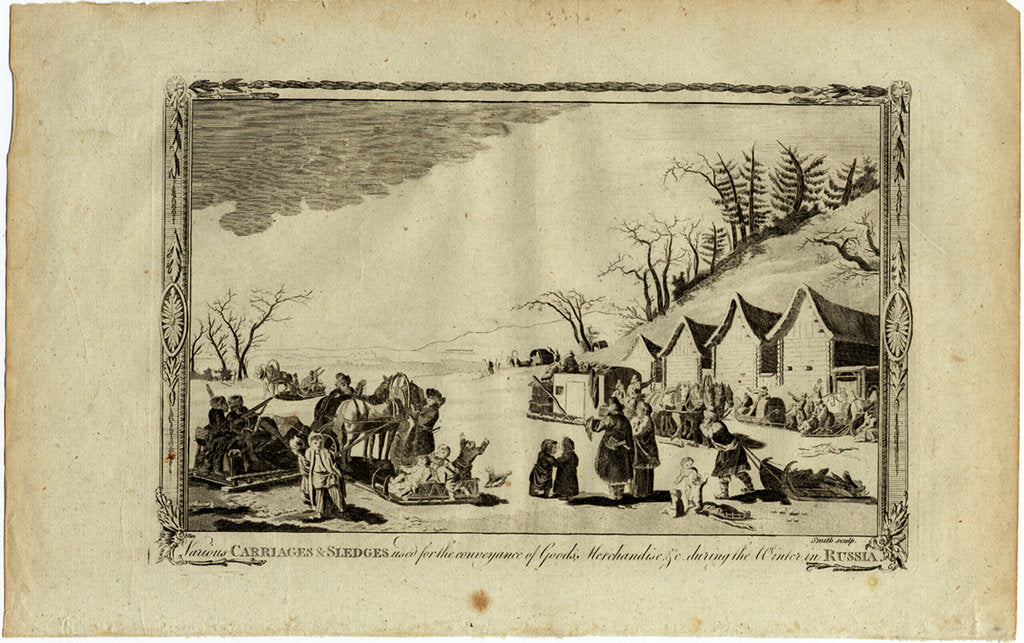 Detail of Carriages and sledges during the Winter in Russia by Anonymous