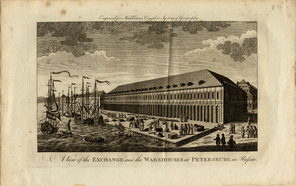 Detail of Stock exchange in Saint Petersburg, 1778 by Anonymous