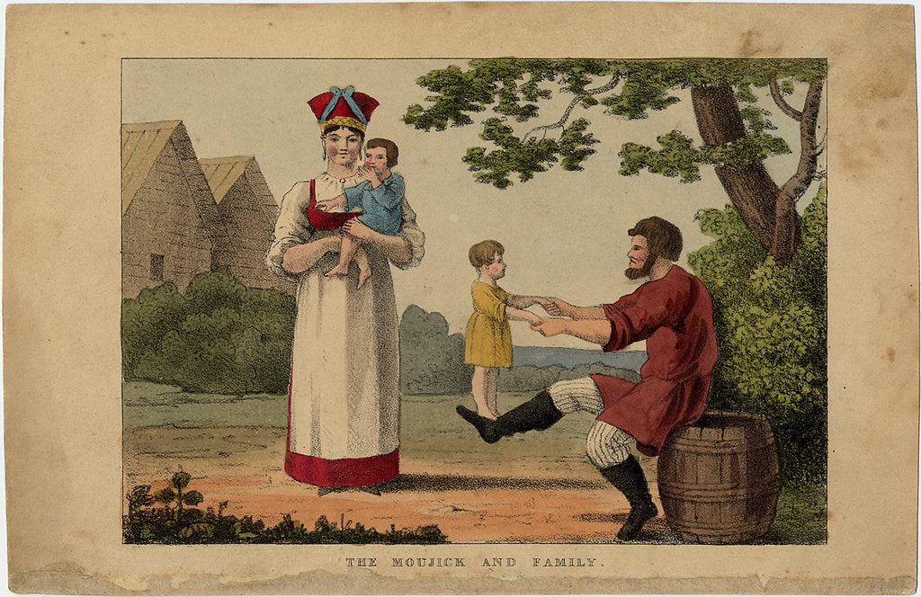 Detail of Russian Peasant Family, 1810s by Anonymous