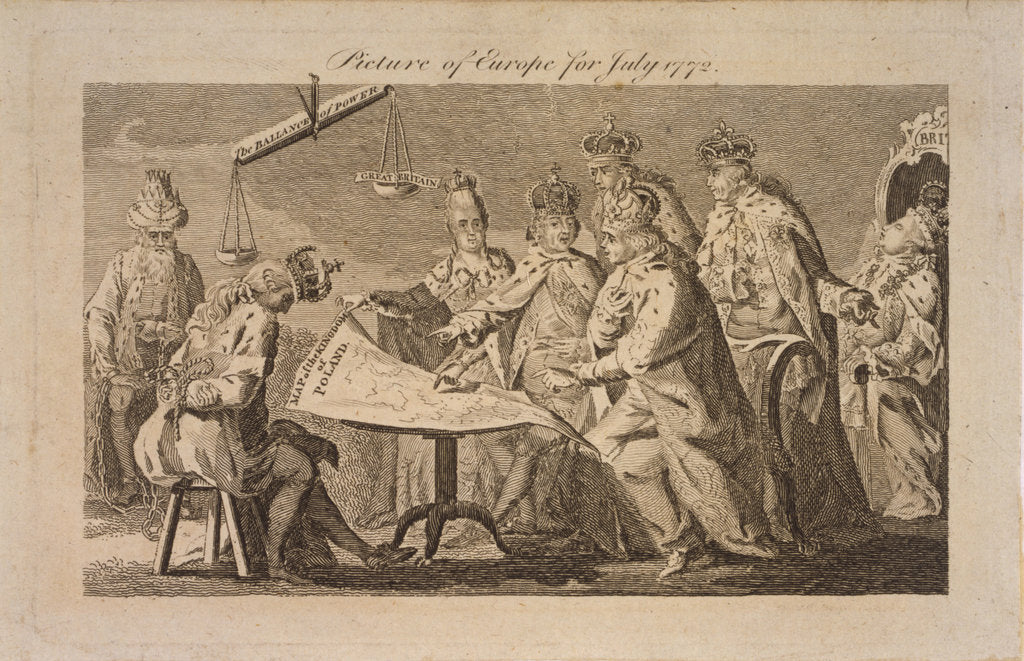 Detail of Picture of Europe for July 1772, 1772 by Anonymous