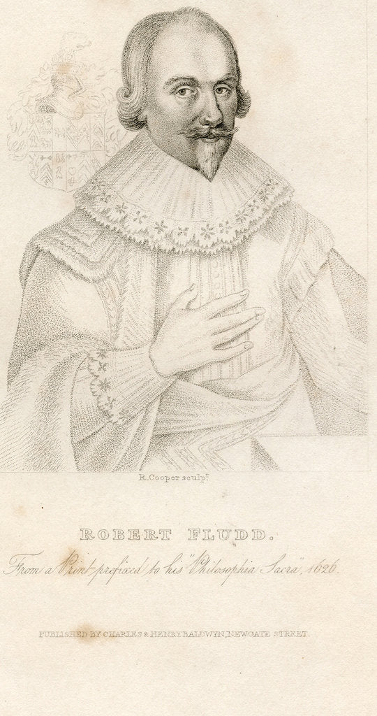 Detail of Portrait of Robert Fludd, 1626 by Anonymous