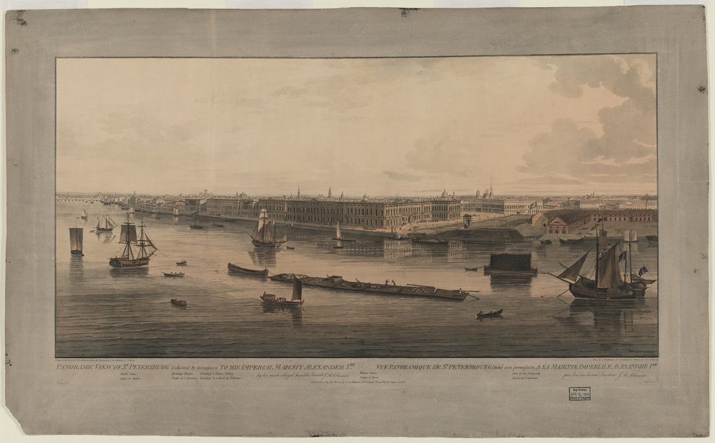 Detail of Panoramic view of Saint Petersburg, Between 1805 and 1807 by John Augustus Atkinson