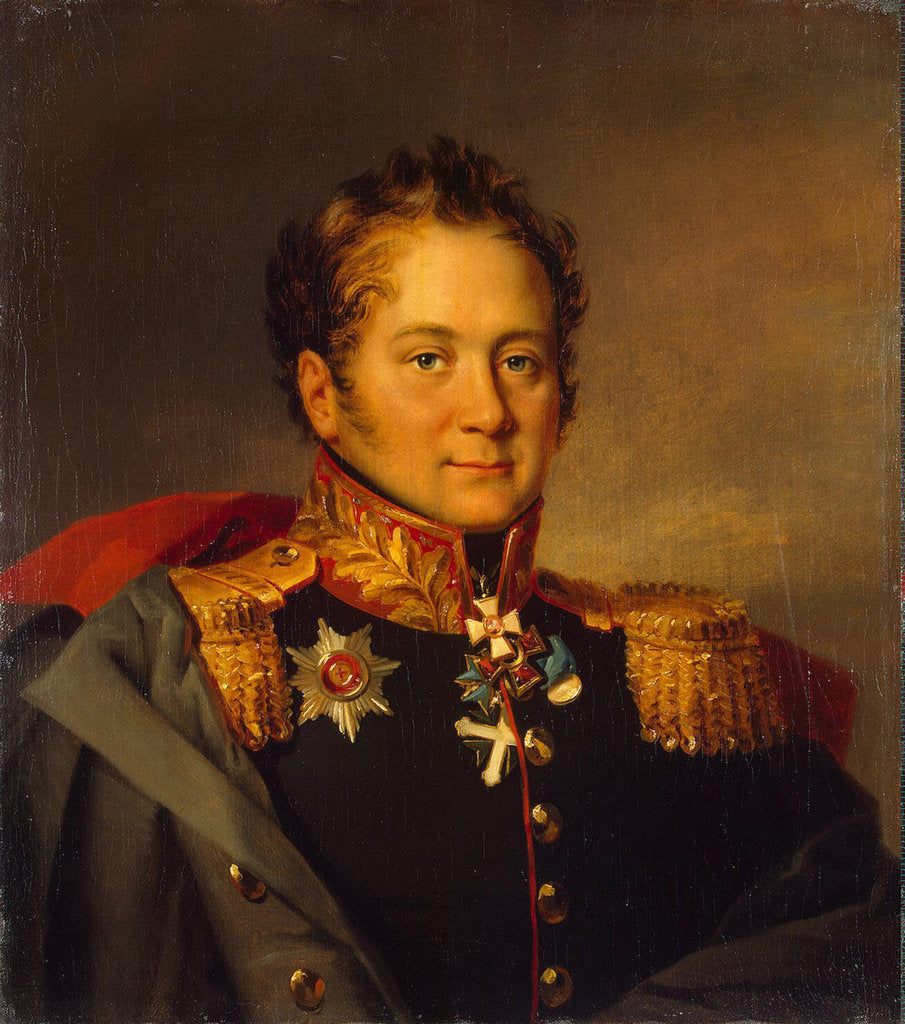 Detail of Portrait of General Alexander Alexandrovich Pisarev, before 1825 by George Dawe