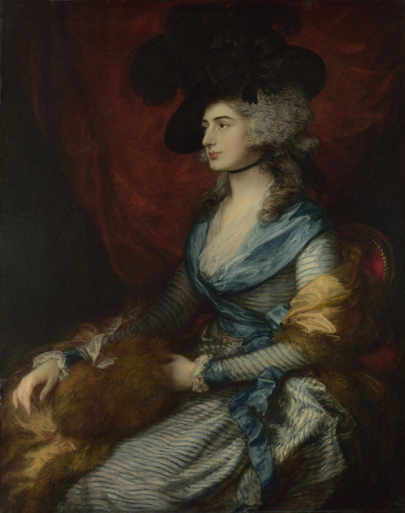 Detail of Portrait of Sarah Siddons, 1785 by Thomas Gainsborough