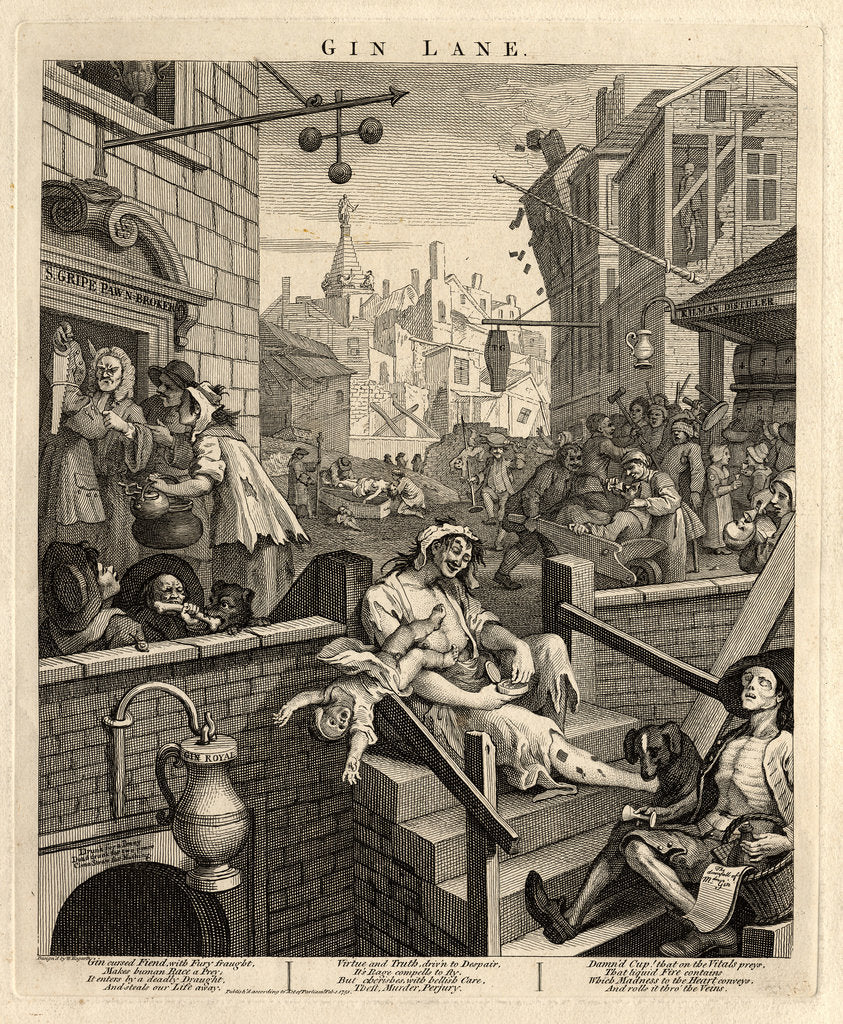 Detail of Gin Lane (Beer Street and Gin Lane 2), 1751 by William Hogarth