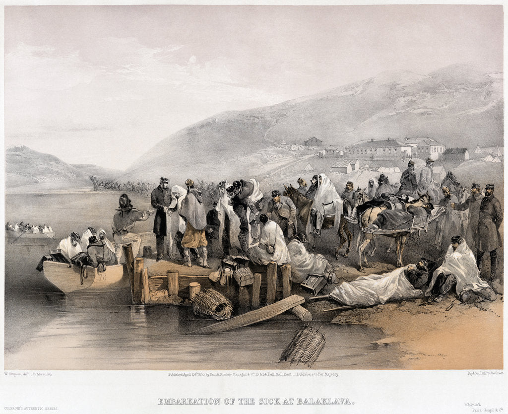 The Embarkation of the sick at Balaklava, 1855 by William Simpson