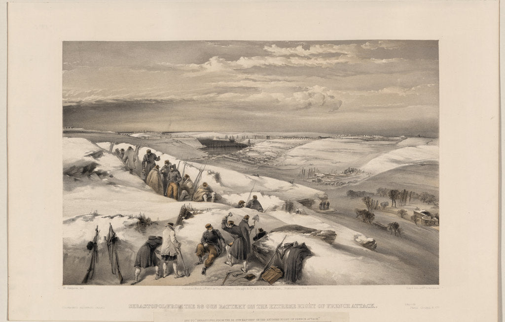 Detail of Sevastopol from the 26 gun battery, 1855 by William Simpson