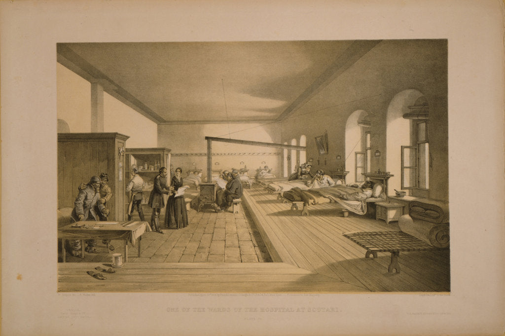 Detail of One of the wards of the hospital at Scutari, 1855 by William Simpson