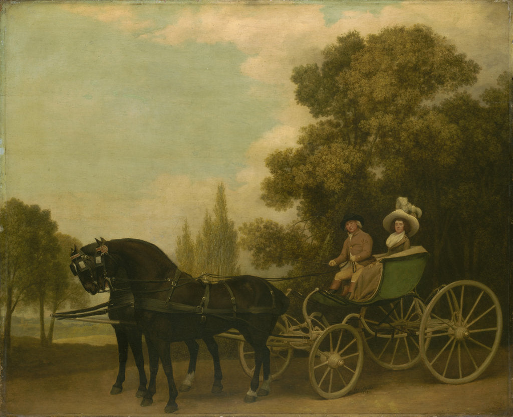 Detail of A Gentleman driving a Lady in a Phaeton, 1787 by George Stubbs