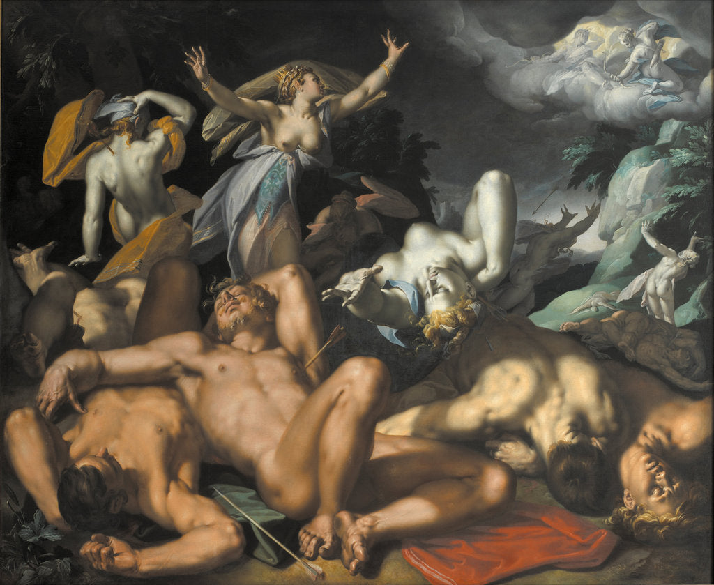 Detail of Apollo and Diana Punishing Niobe by Killing her Children, 1591 by Abraham Bloemaert