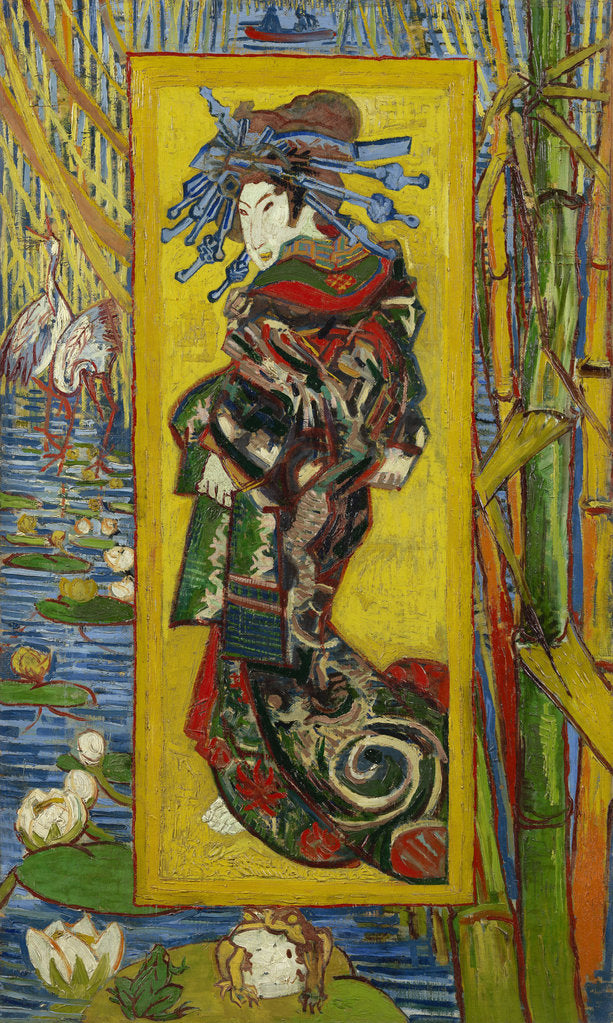 Detail of The Courtesan (after Eisen), 1887 by Vincent van Gogh