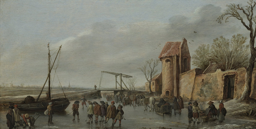 Detail of A Scene on the Ice, 1627 by Jan Josefsz van Goyen